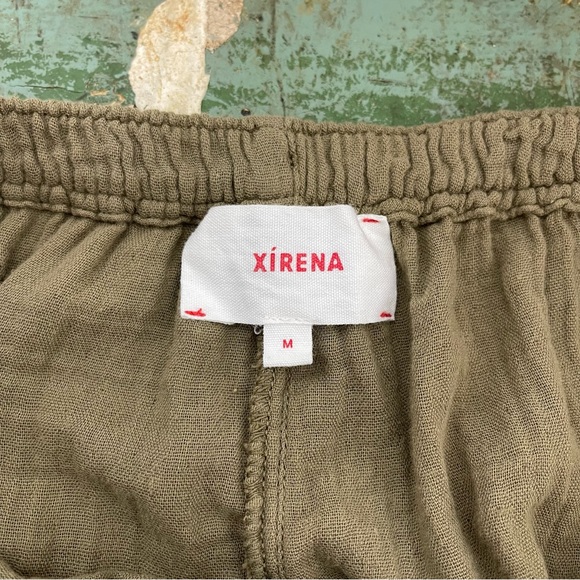 XiRENA Gauze Pull On Drawstring Pants Stone Green 100 Cotton Plissé Sz M 2Pc Set - Picture 10 of 16